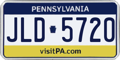 PA license plate JLD5720