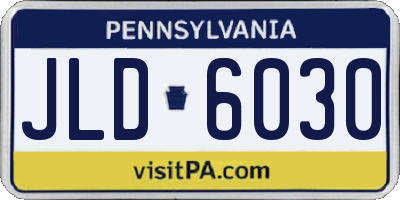 PA license plate JLD6030