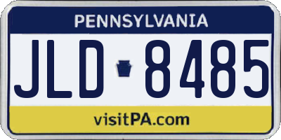 PA license plate JLD8485