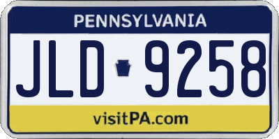 PA license plate JLD9258
