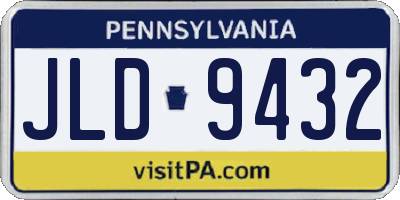PA license plate JLD9432