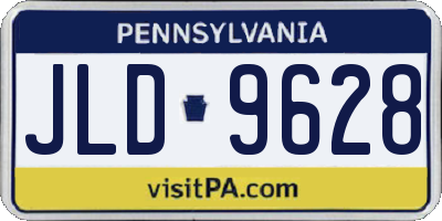 PA license plate JLD9628