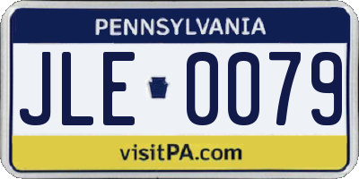 PA license plate JLE0079