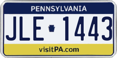 PA license plate JLE1443