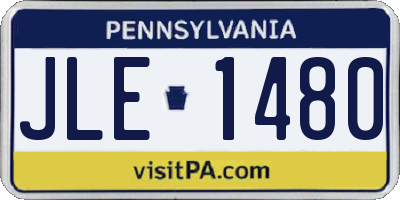 PA license plate JLE1480