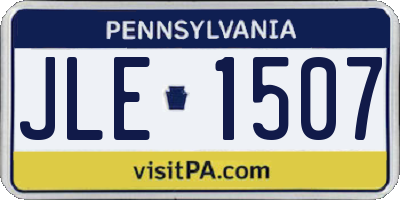 PA license plate JLE1507