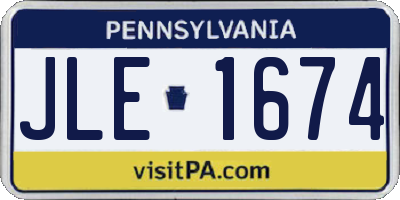 PA license plate JLE1674