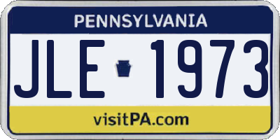 PA license plate JLE1973