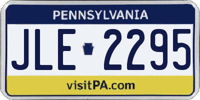 PA license plate JLE2295