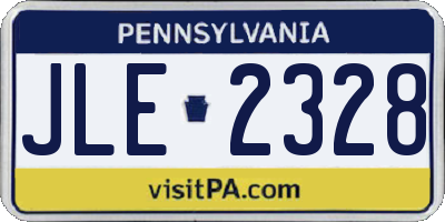 PA license plate JLE2328