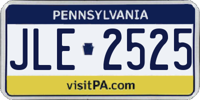 PA license plate JLE2525