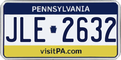 PA license plate JLE2632