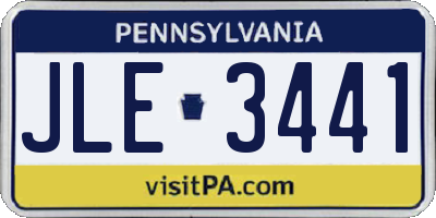 PA license plate JLE3441