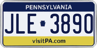 PA license plate JLE3890