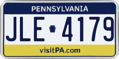 PA license plate JLE4179
