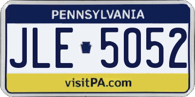 PA license plate JLE5052