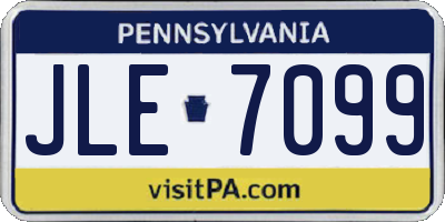 PA license plate JLE7099