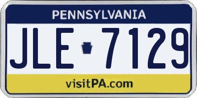 PA license plate JLE7129