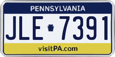 PA license plate JLE7391