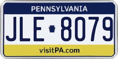 PA license plate JLE8079