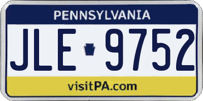 PA license plate JLE9752