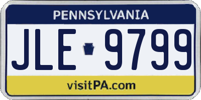 PA license plate JLE9799