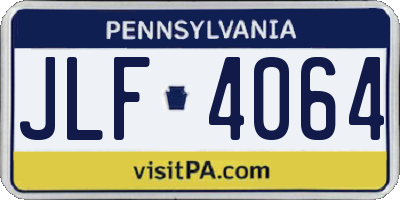 PA license plate JLF4064