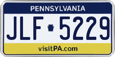 PA license plate JLF5229