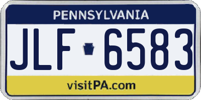 PA license plate JLF6583