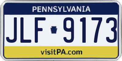 PA license plate JLF9173