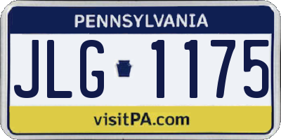 PA license plate JLG1175