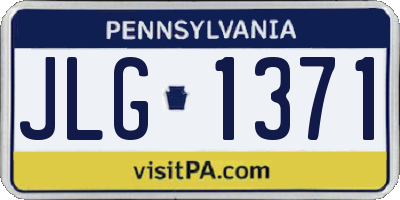 PA license plate JLG1371