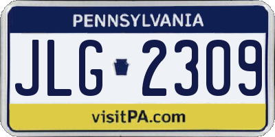 PA license plate JLG2309