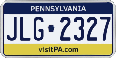 PA license plate JLG2327