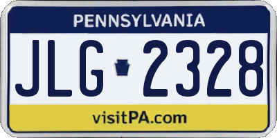 PA license plate JLG2328
