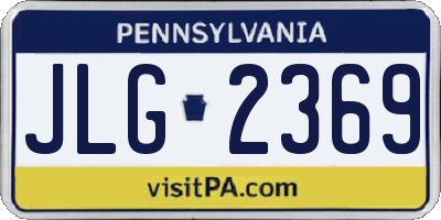 PA license plate JLG2369