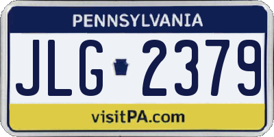 PA license plate JLG2379