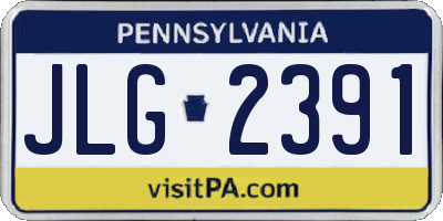 PA license plate JLG2391