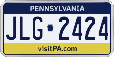 PA license plate JLG2424