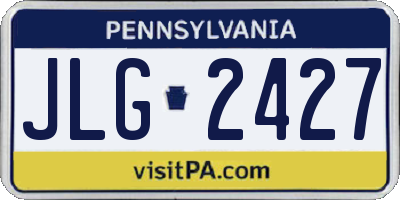 PA license plate JLG2427