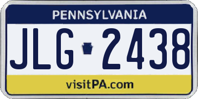 PA license plate JLG2438