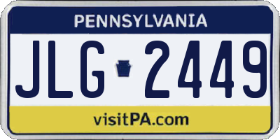 PA license plate JLG2449
