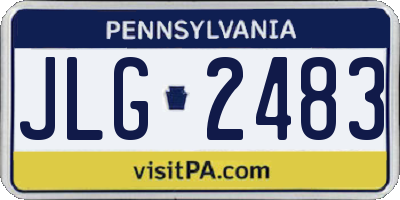 PA license plate JLG2483