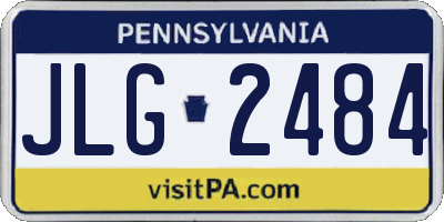 PA license plate JLG2484