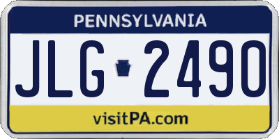 PA license plate JLG2490