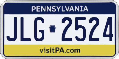 PA license plate JLG2524