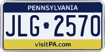 PA license plate JLG2570