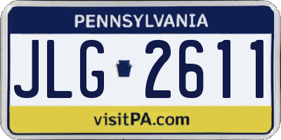 PA license plate JLG2611