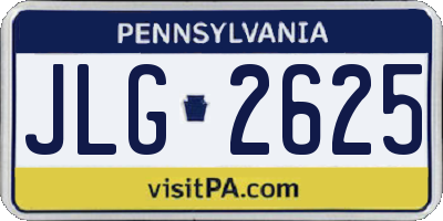 PA license plate JLG2625