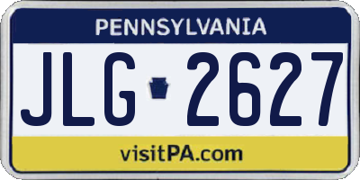 PA license plate JLG2627